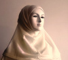 Light Cream color plain Al -Amira hijab15
