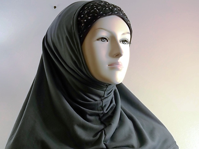 EMBROIDED COTTON BLEND HIJAB 4