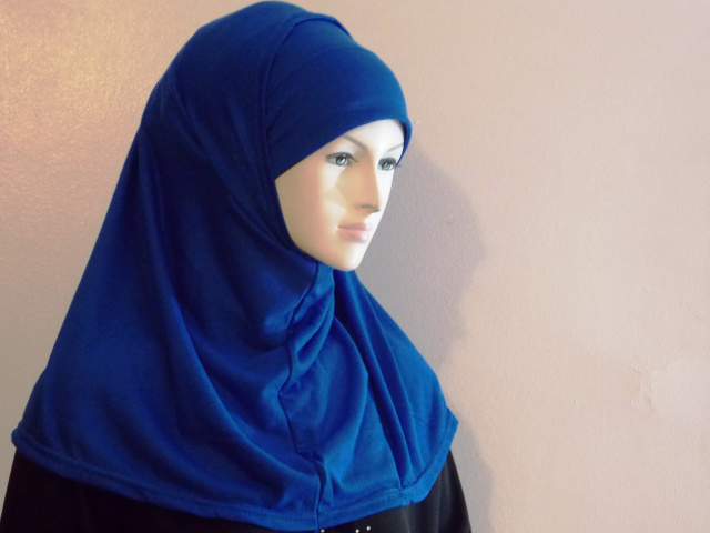 Bright Blue 2 piece Amira Hijab 26