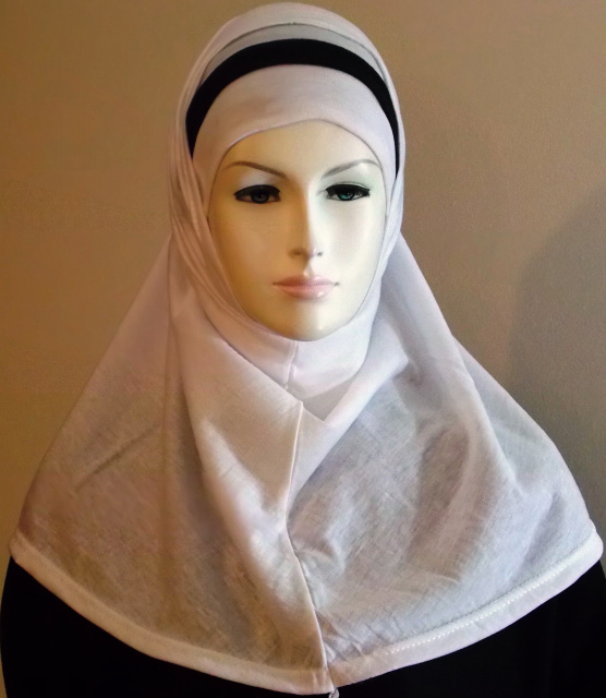 Black and white Band Amira Hijab New 