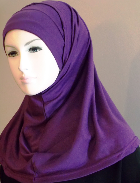 plain Al-Amira hijab13 Purple