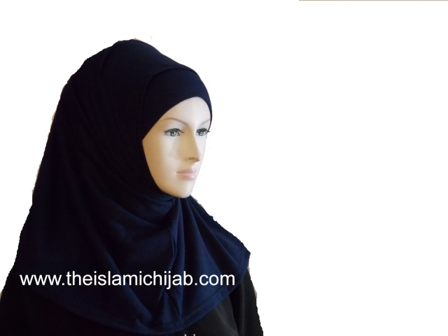 Navy Blue plain Al -Amira hijab 24