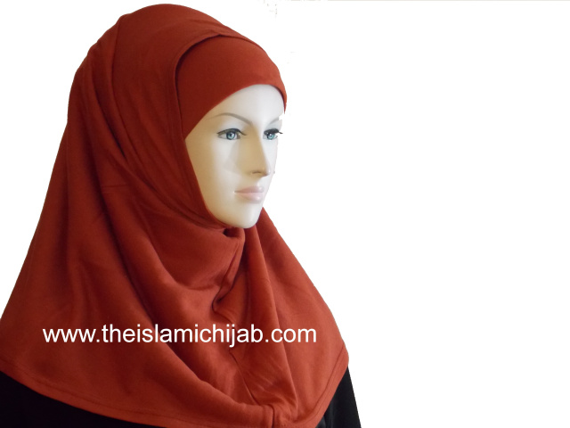 plain Al -Amira hijab17 Rusty red