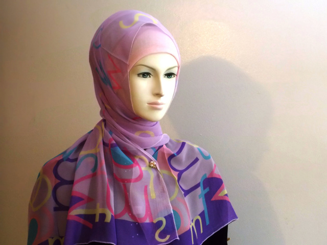Pink rainbow stylish shawl 44