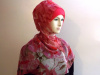 Light pistacheo pink shawl 48