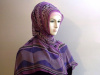 Purple  striped desigher shawl 41