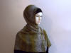 Light yellowish blak and white dotted shawl 39